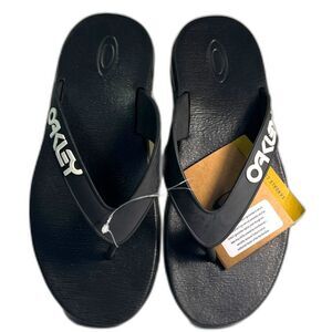 Oakley B1B Men's Black Flip Flops SZ 8 NEW